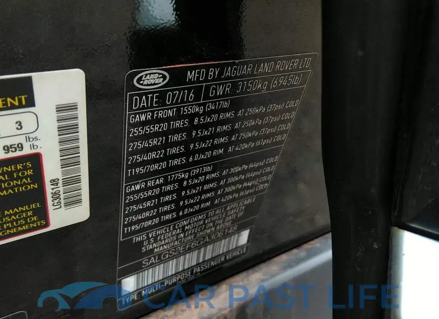 SALGS2EF6GA306148# 9