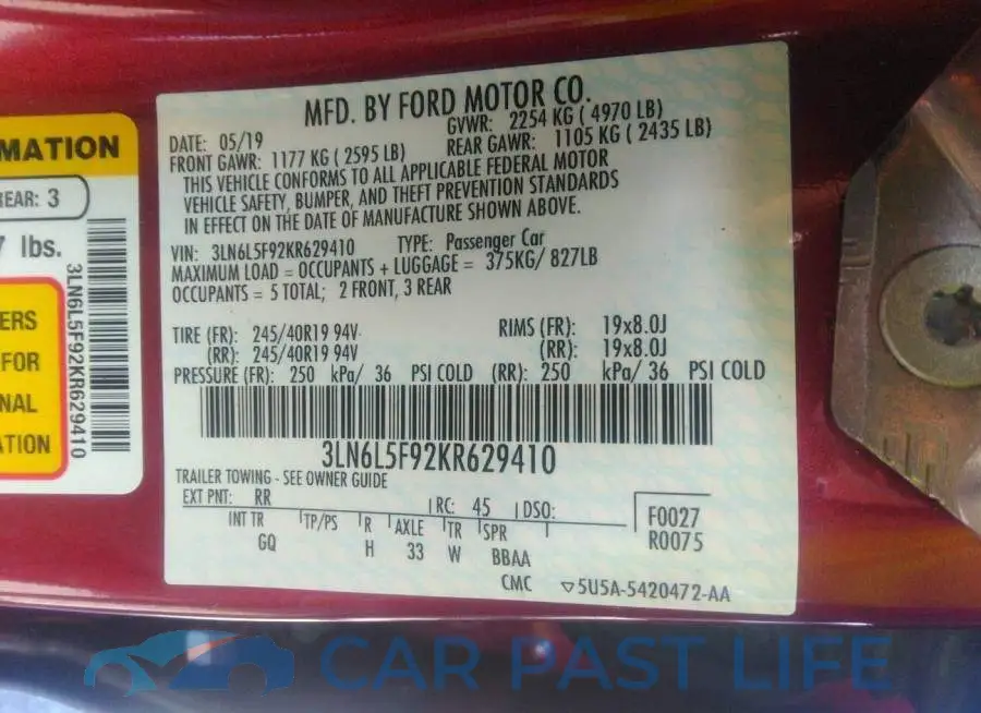 3LN6L5F92KR629410# 9