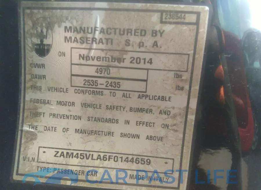 ZAM45VLA6F0144659# 9