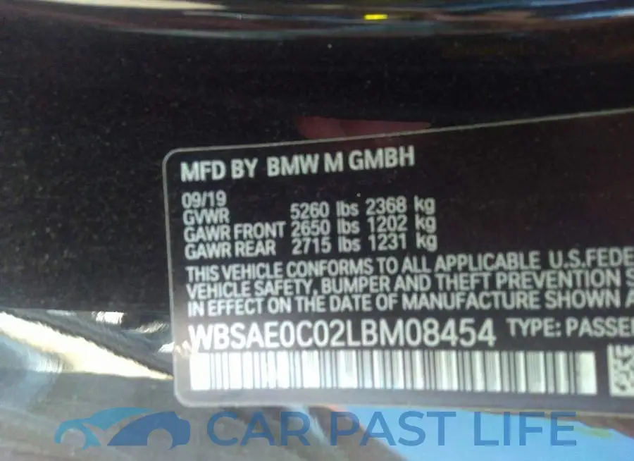 WBSAE0C02LBM08454# 9