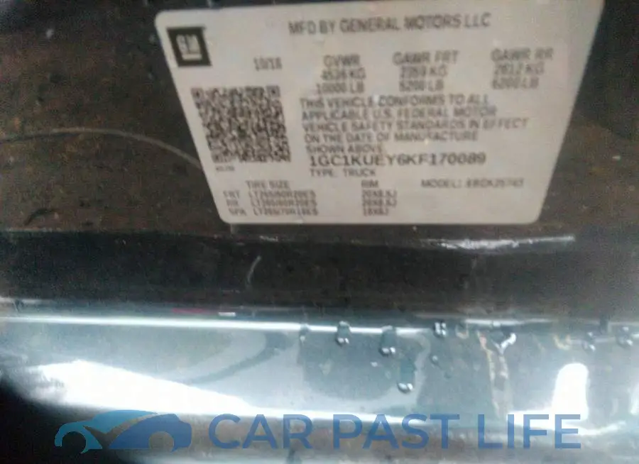 1GC1KUEY6KF170089# 9