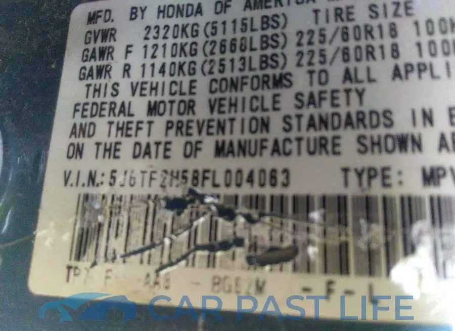 5J6TF2H58FL004063# 9