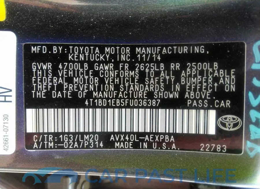 4T1BD1EB5FU036387# 9