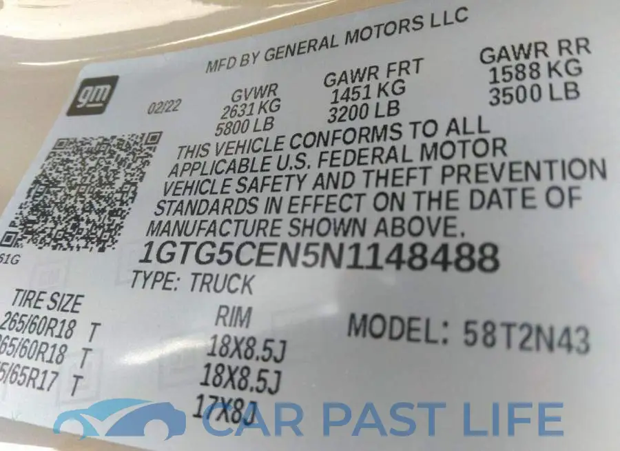 1GTG5CEN5N1148488# 9