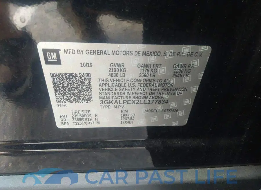3GKALPEX2LL177834# 9