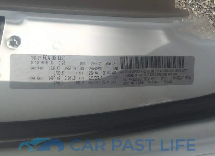 2C4RDGCGXLR193734# 9
