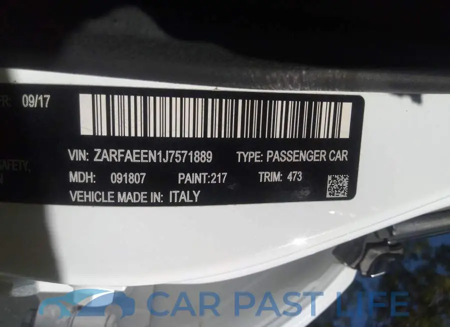 ZARFAEEN1J7571889# 9
