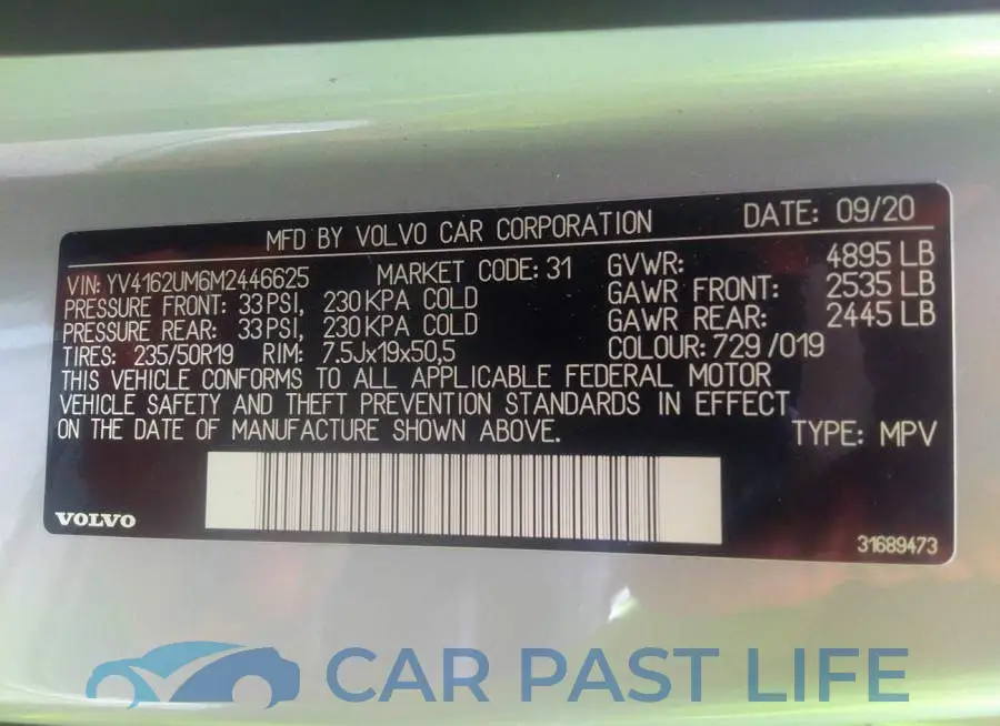 YV4162UM6M2446625# 9