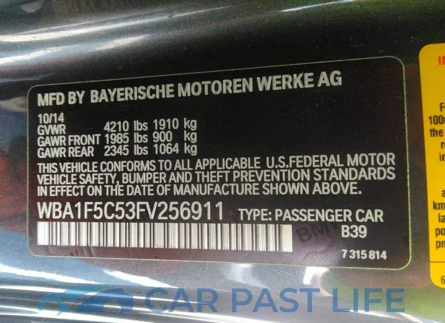 WBA1F5C53FV256911# 9
