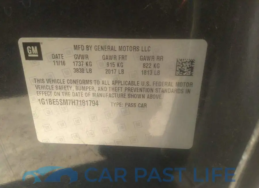 1G1BE5SM7H7181794# 9