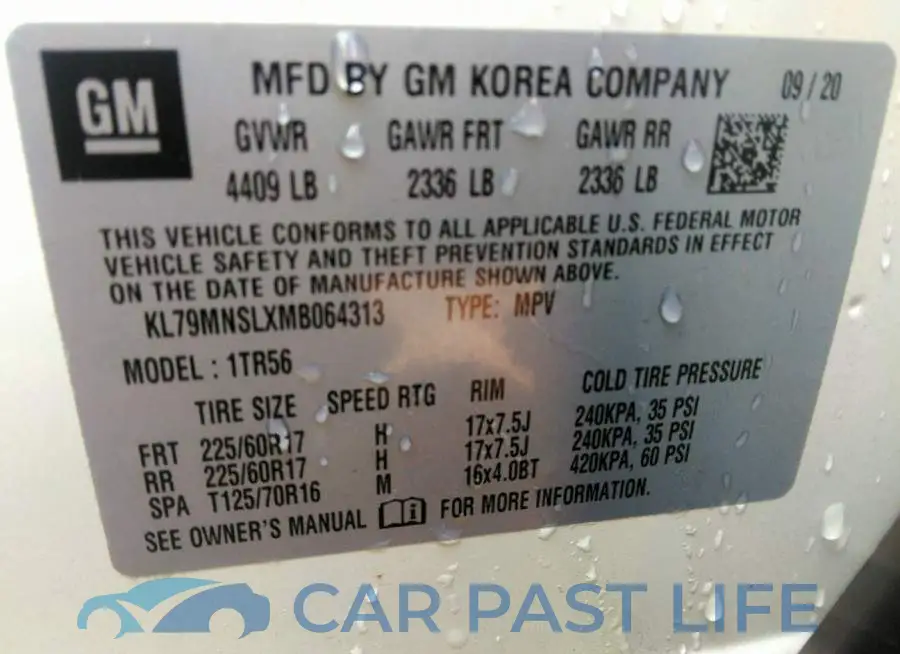 KL79MNSLXMB064313# 9
