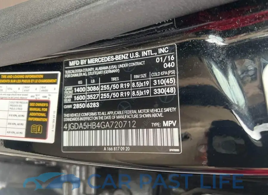 4JGDA5HB4GA720712# 9