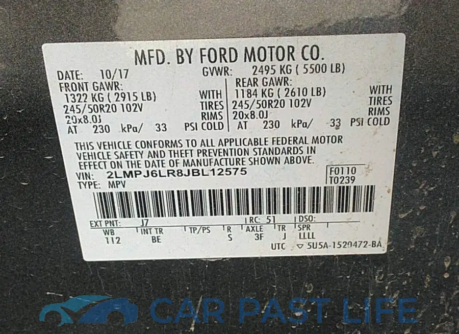 2LMPJ6LR8JBL12575# 9