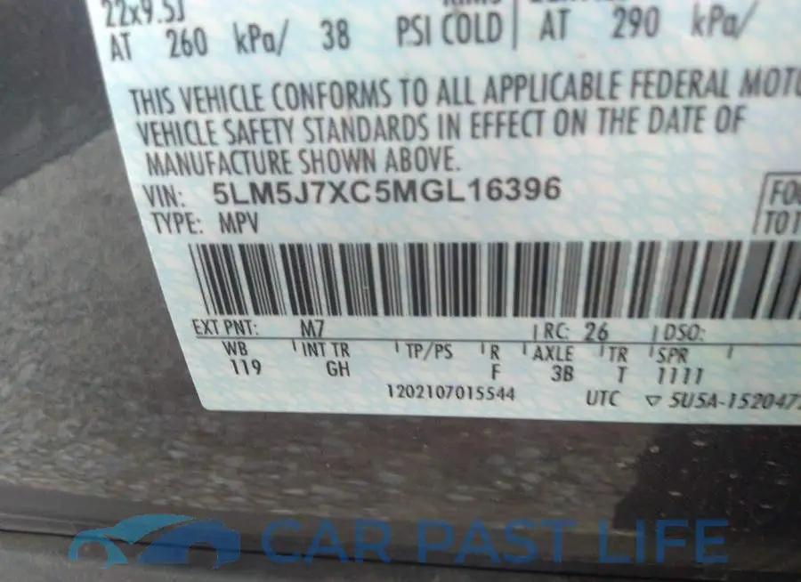 5LM5J7XC5MGL16396# 9