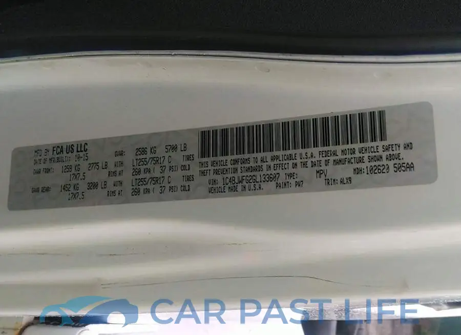 1C4BJWFG2GL133607# 9