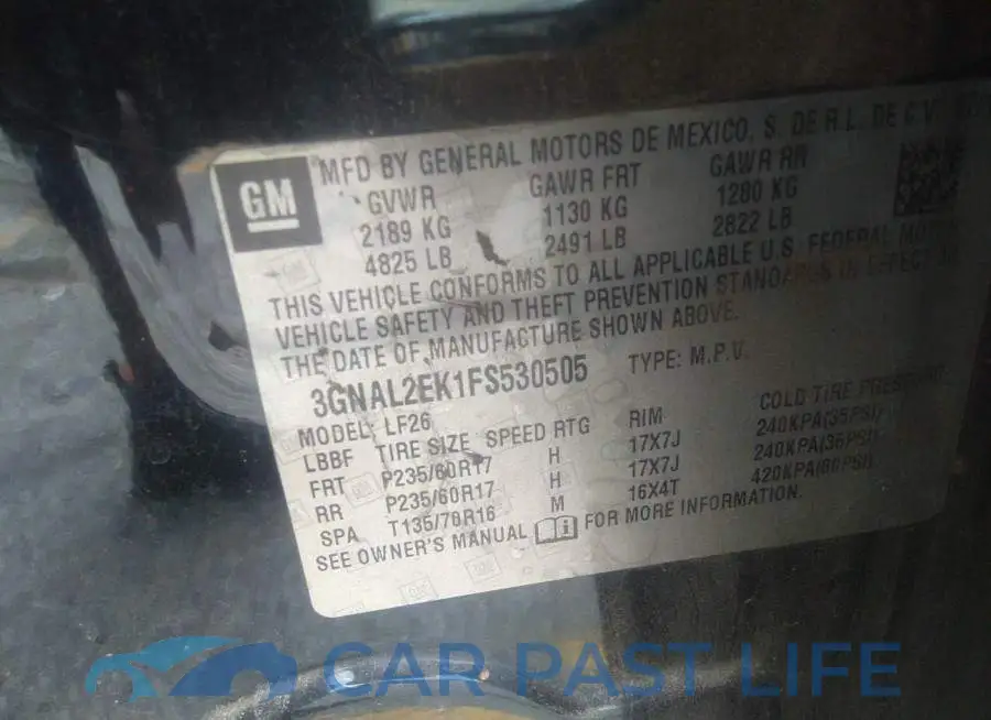 3GNAL2EK1FS530505# 9