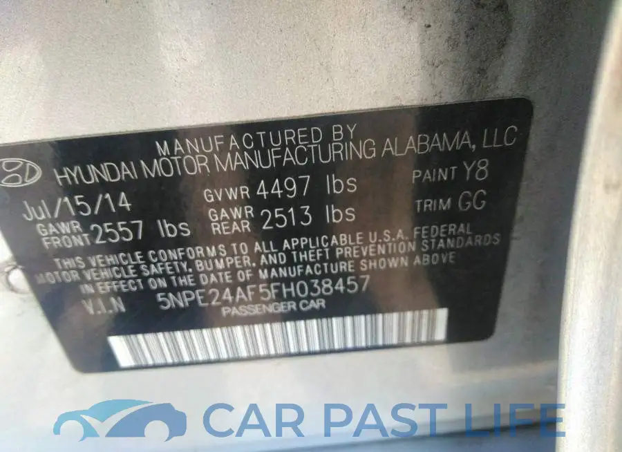 5NPE24AF5FH038457# 9