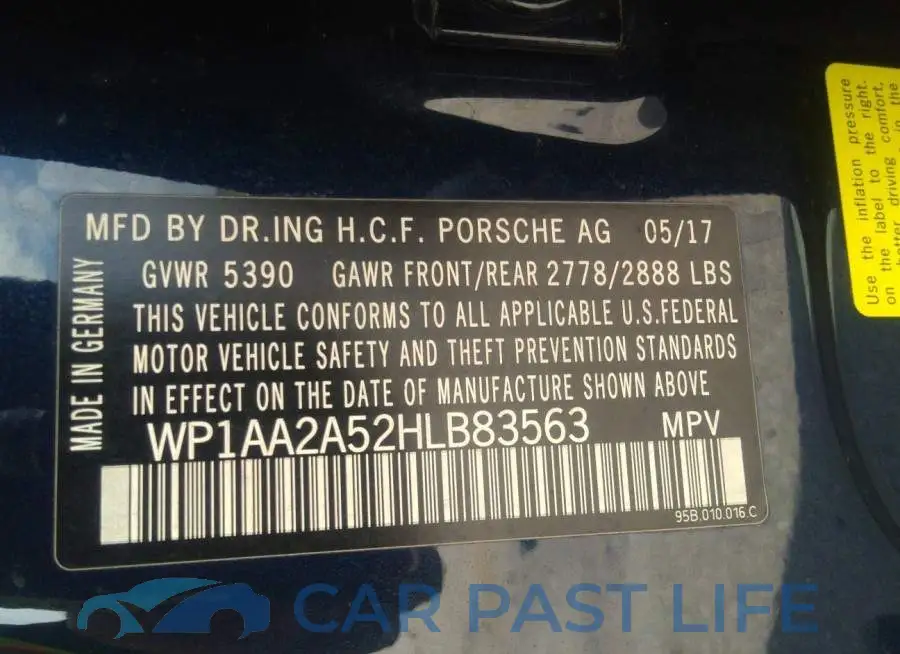 WP1AA2A52HLB83563# 9