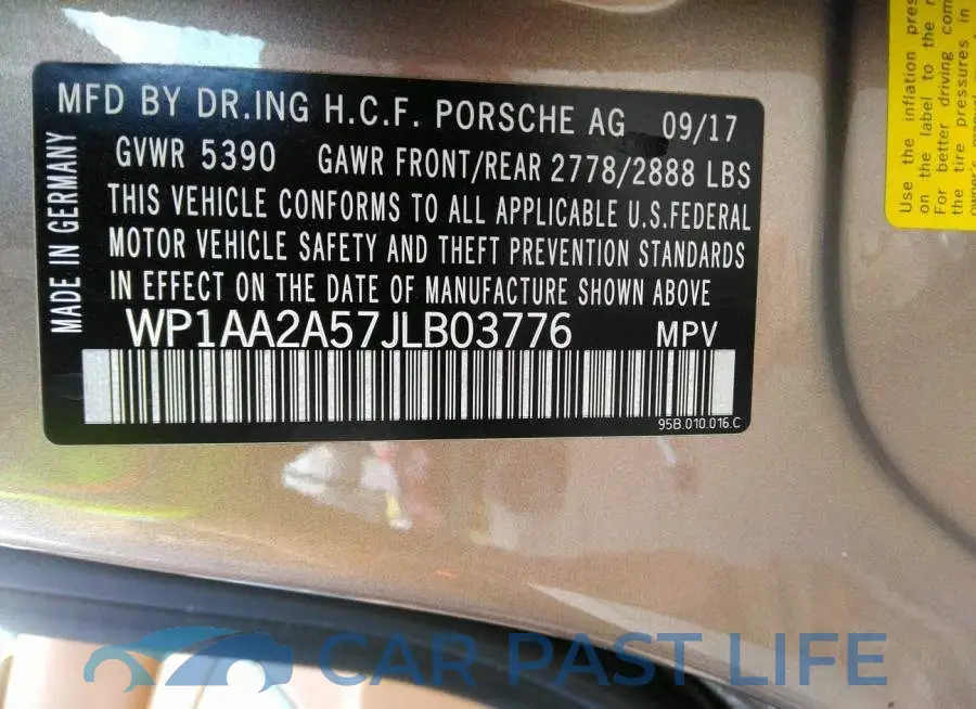 WP1AA2A57JLB03776# 9
