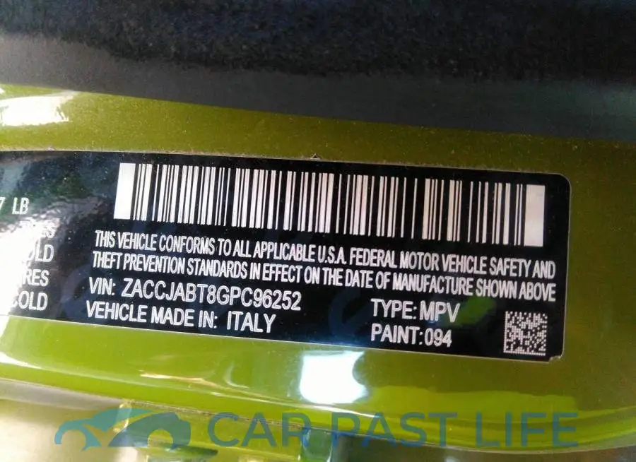 ZACCJABT8GPC96252# 9