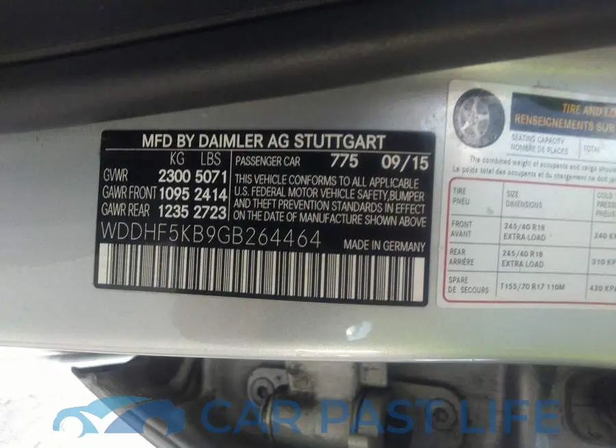 WDDHF5KB9GB264464# 9