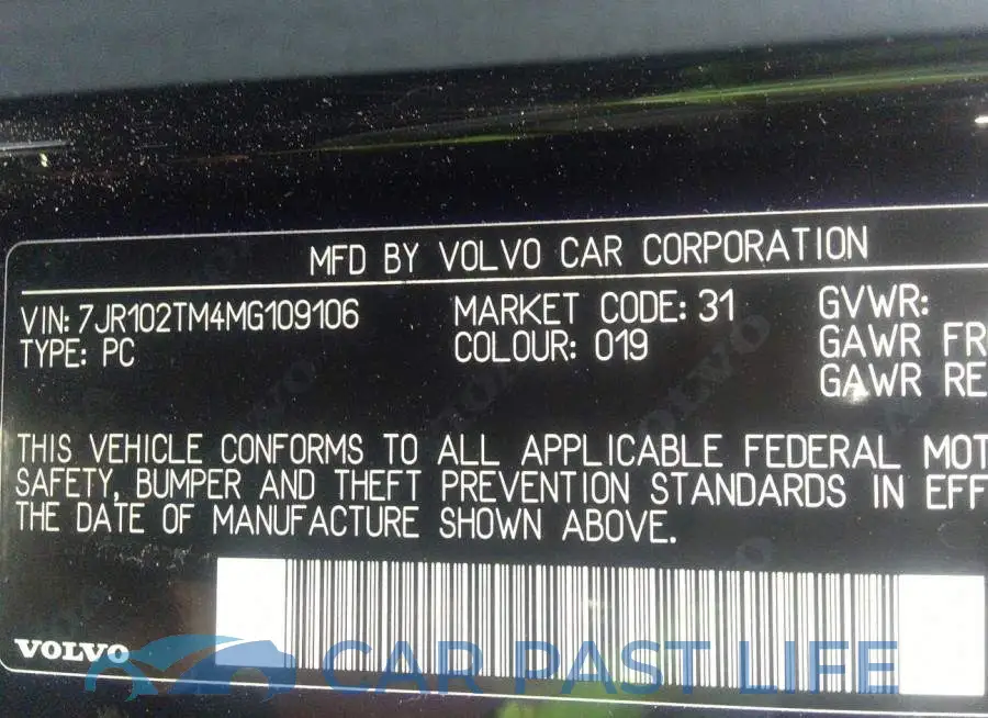 7JR102TM4MG109106# 9