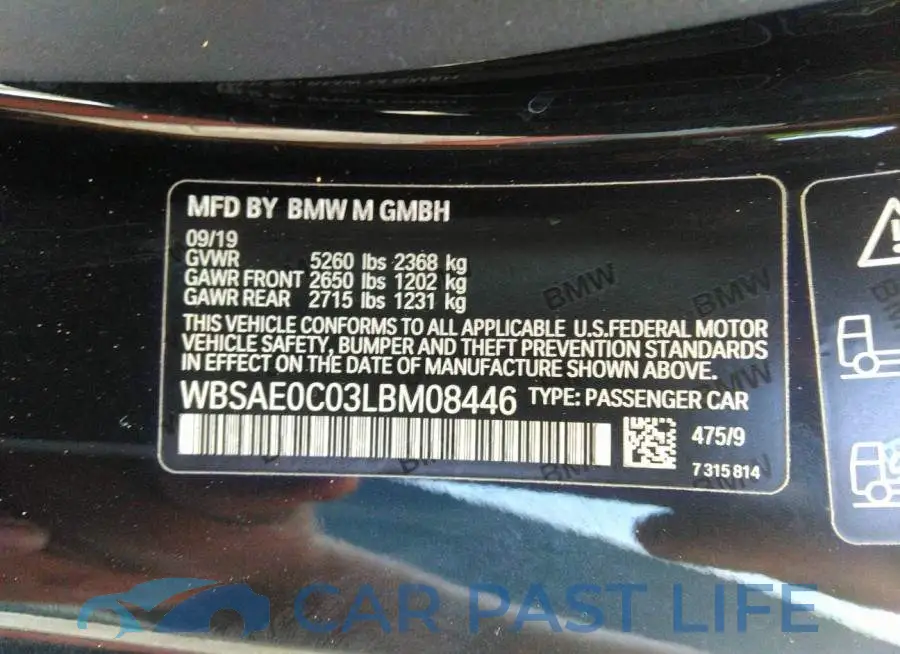 WBSAE0C03LBM08446# 9