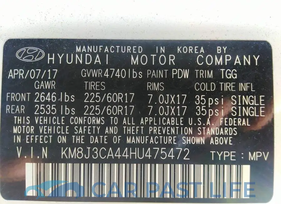 KM8J3CA44HU475472# 9