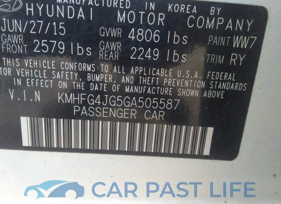 KMHFG4JG5GA505587# 9