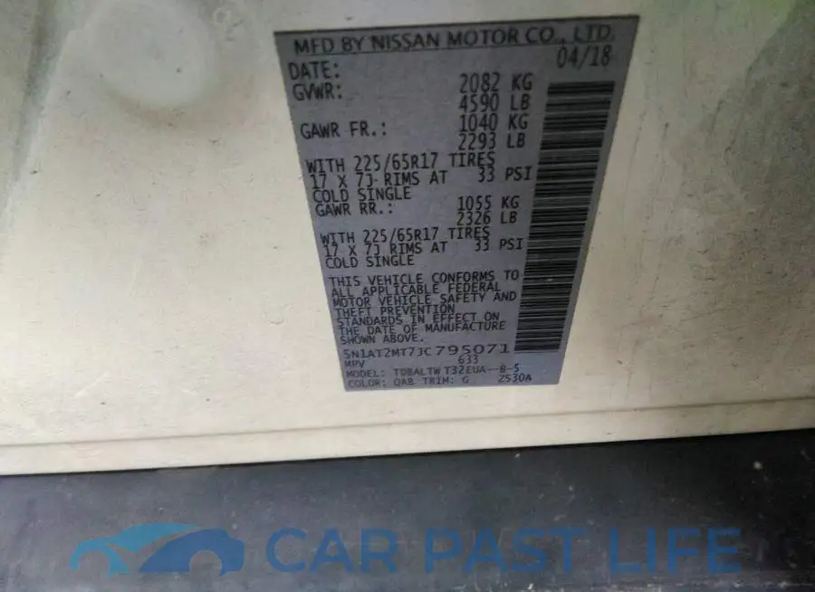 5N1AT2MT7JC795071# 9