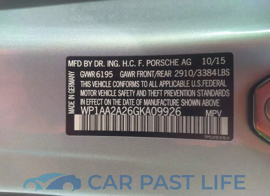 WP1AA2A26GKA09926# 9