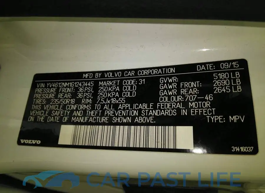 YV4612NM1G1243445# 9