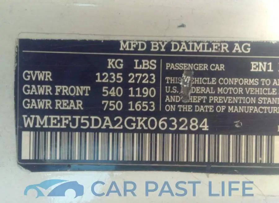 WMEFJ5DA2GK063284# 9