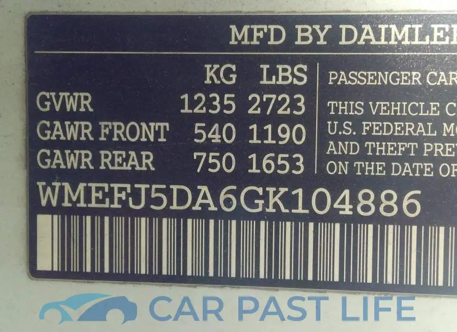 WMEFJ5DA6GK104886# 9
