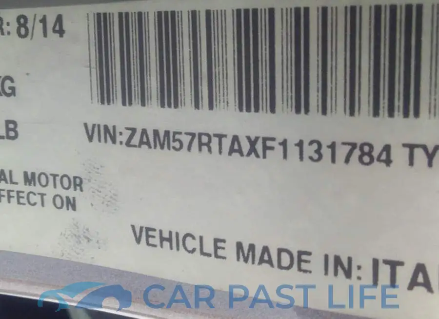 ZAM57RTAXF1131784# 9