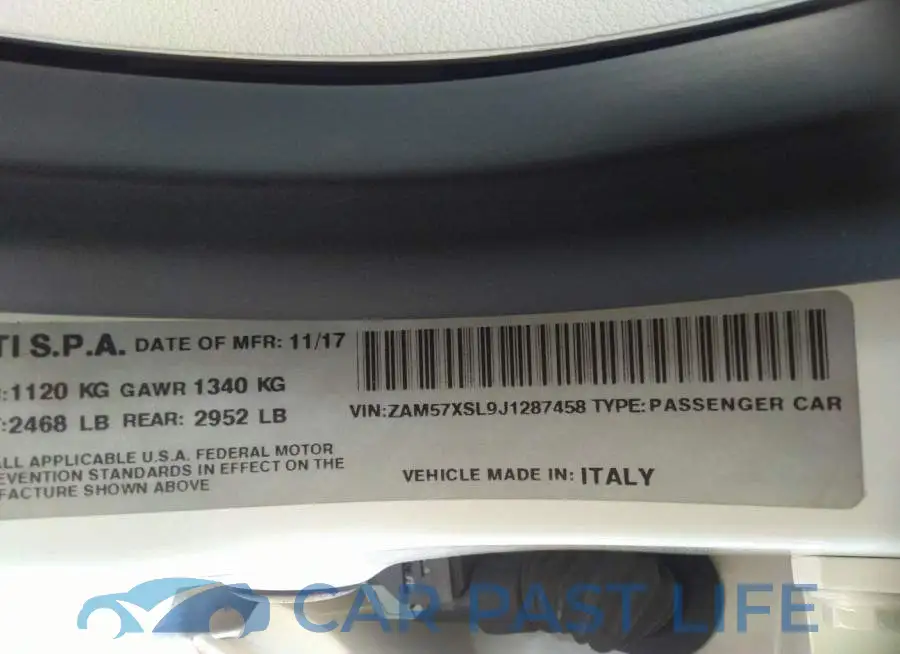 ZAM57XSL9J1287458# 9