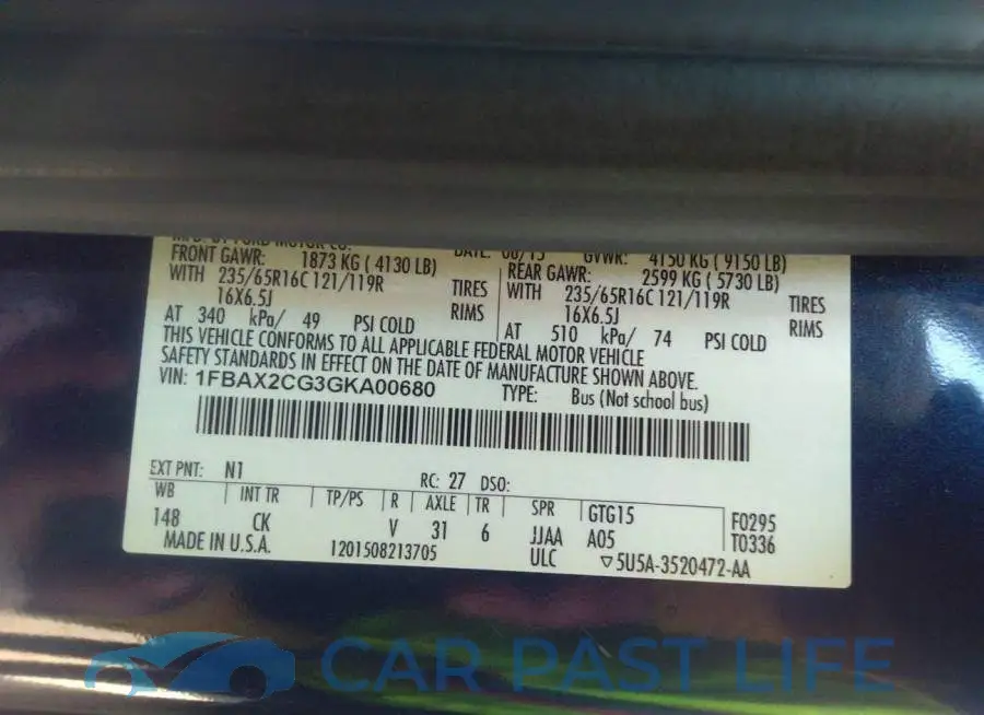 1FBAX2CG3GKA00680# 9