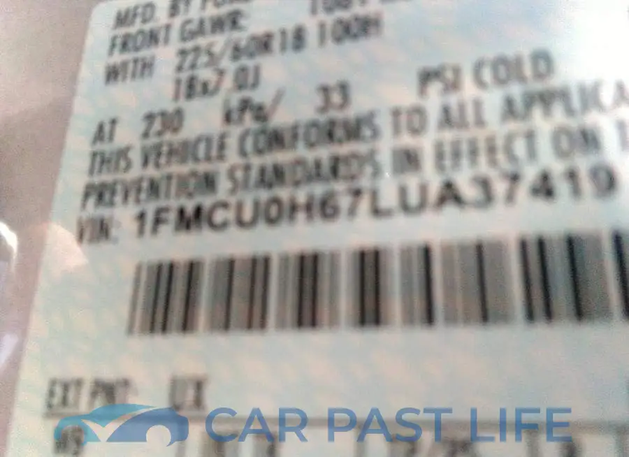 1FMCU0H67LUA37419# 9