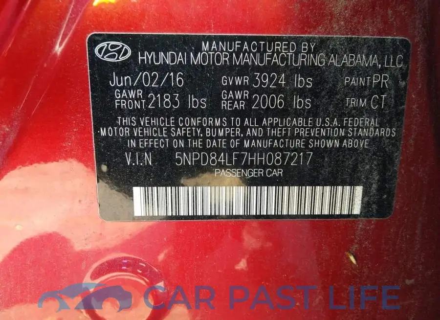 5NPD84LF7HH087217# 9