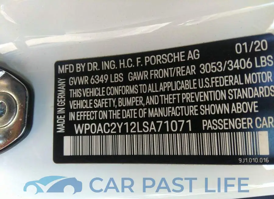 WP0AC2Y12LSA71071# 9