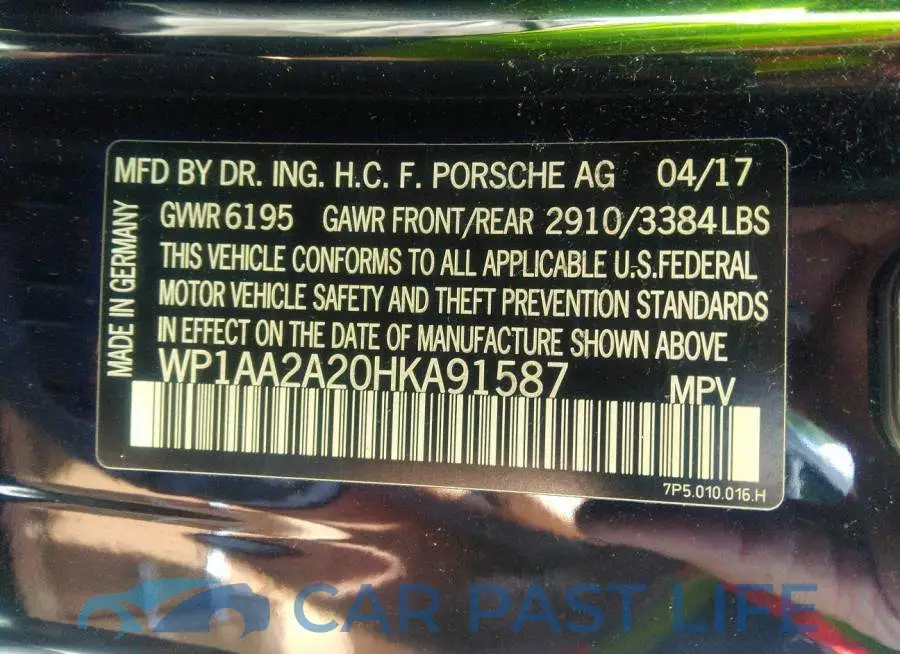 WP1AA2A20HKA91587# 9