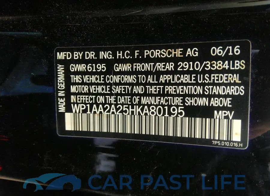 WP1AA2A25HKA80195# 9