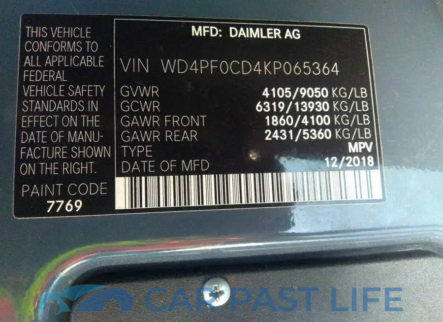 WD4PF0CD4KP065364# 9