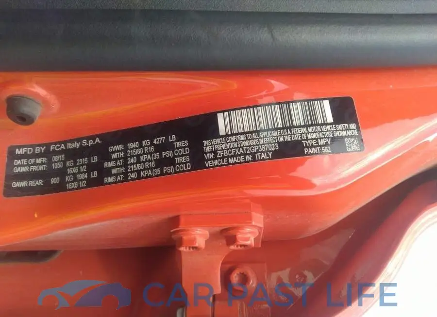 ZFBCFXAT2GP387023# 9
