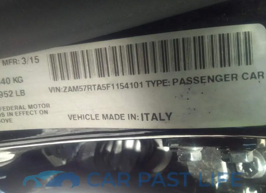 ZAM57RTA5F1154101# 9