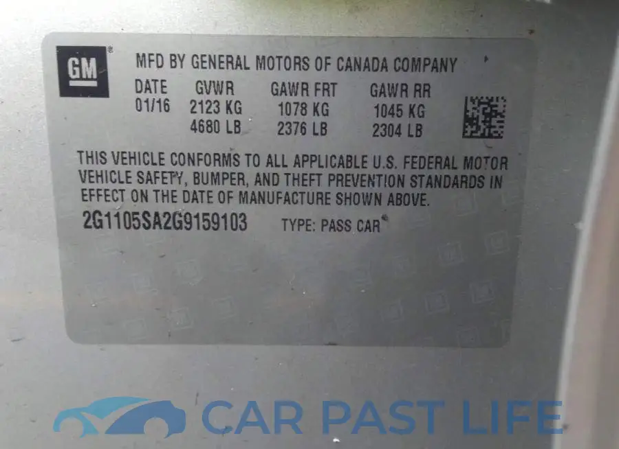 2G1105SA2G9159103# 9