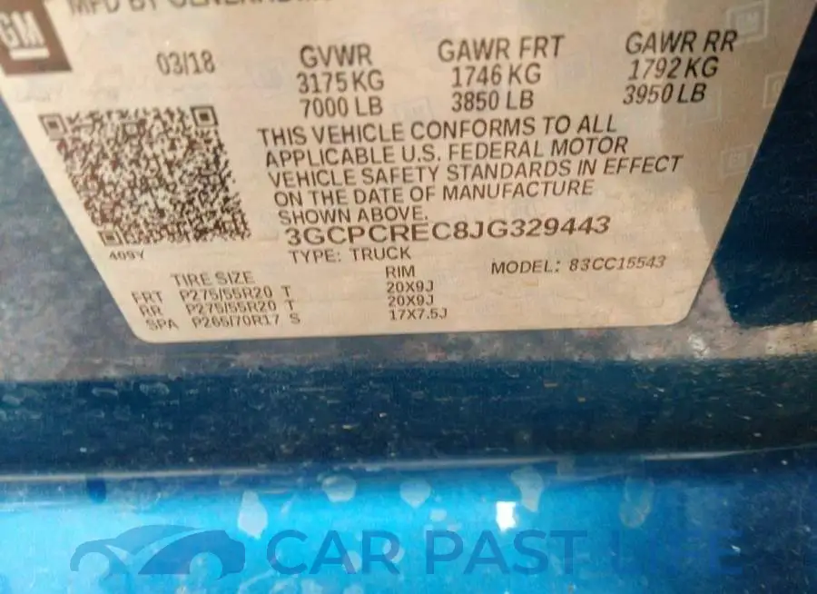 3GCPCREC8JG329443# 9