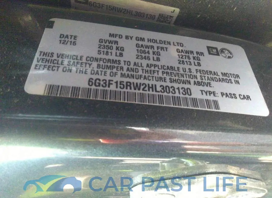 6G3F15RW2HL303130# 9