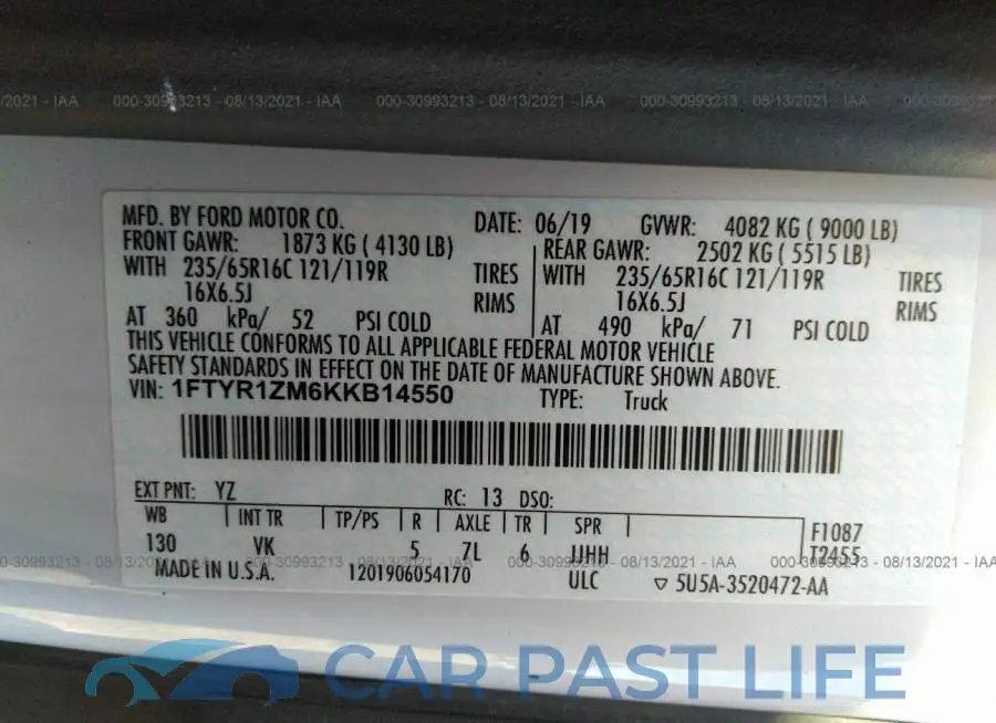 1FTYR1ZM6KKB14550# 9