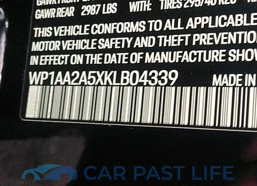 WP1AA2A5XKLB04339# 9